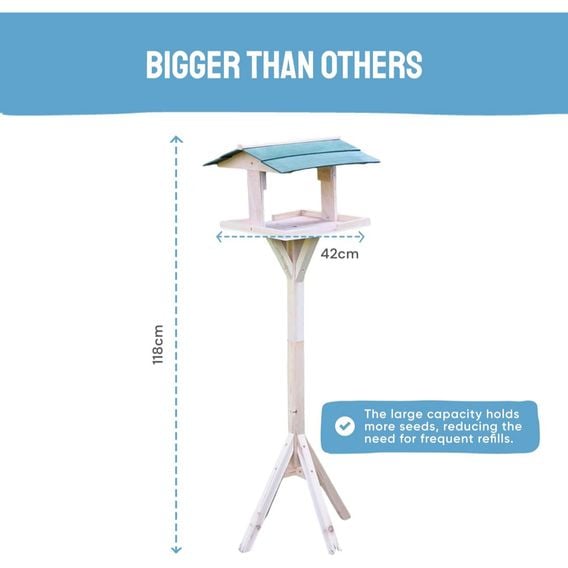Kingfisher Wooden Garden Bird Table